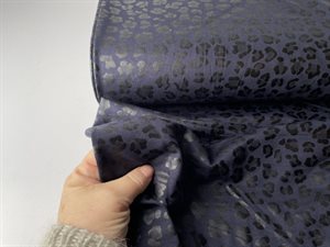Tyndere vinterjersey - fine leopletter i marineblå